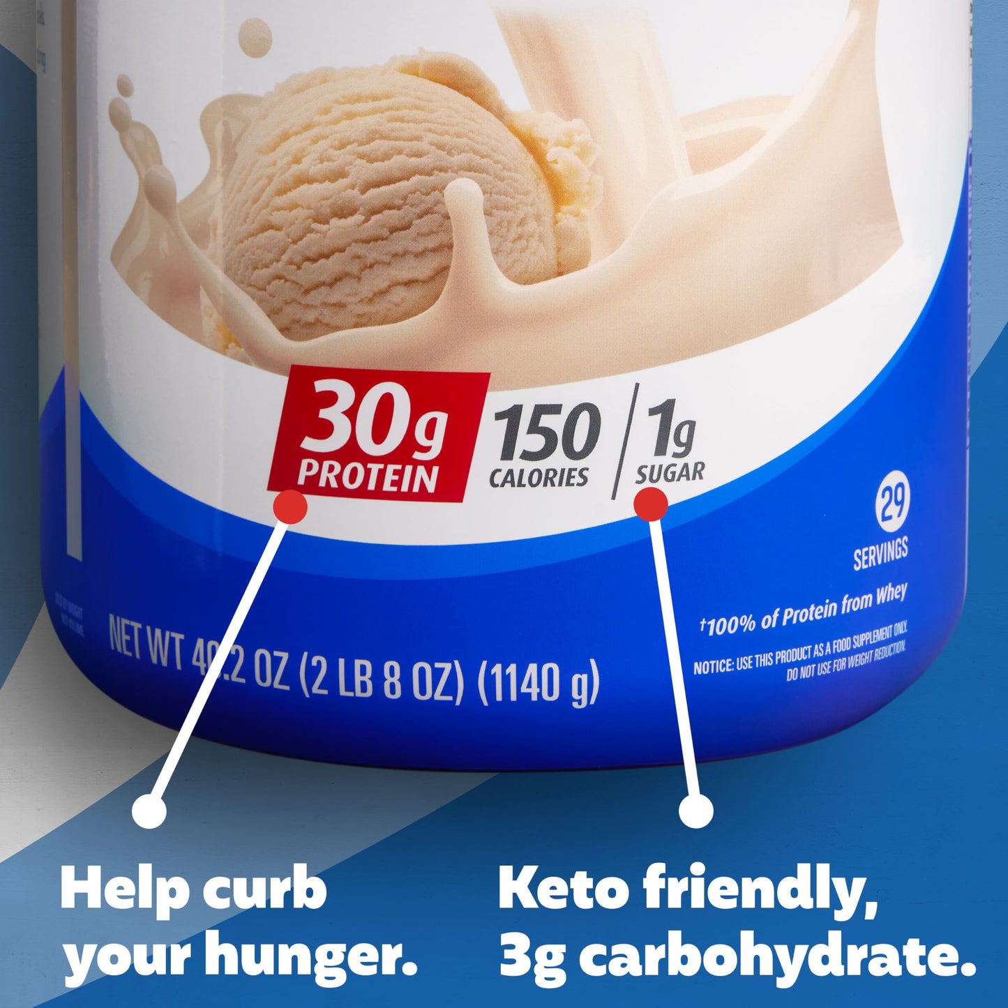 Premier Protein Powder, Vanilla Milkshake, 30g Protein, 1g Sugar, 100% Whey Protein, Keto Friendly, No Soy Ingredients, Gluten Free, 17 Servings, 23.3 Ounces - My Store