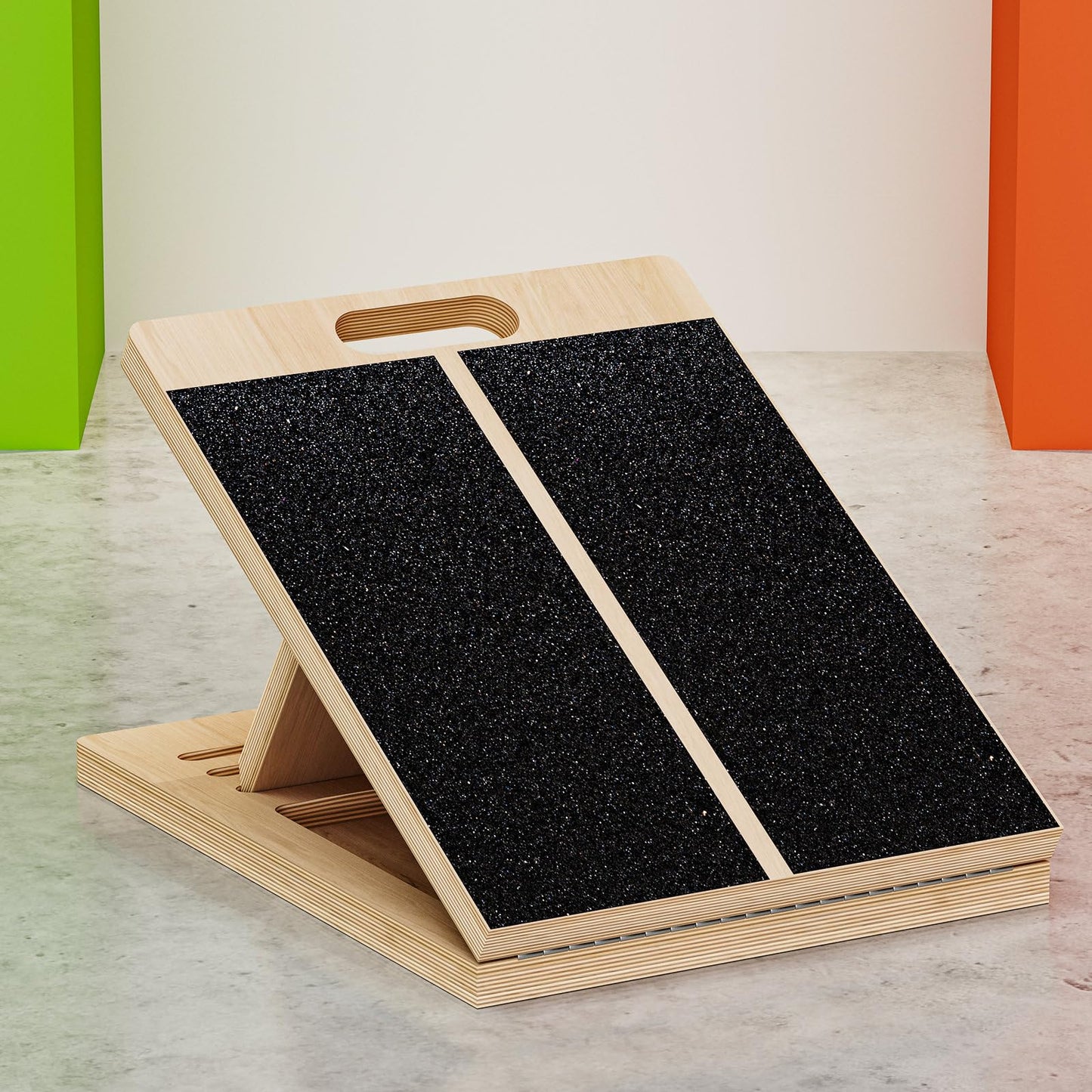 TEMI Slant Board for Calf-Stretching - Wooden Incline Wedge Stretcher for Squats, Foot & Ankle Mobility, Portable Fitness Equipment, Balance Block for Heel Stretch - My Store