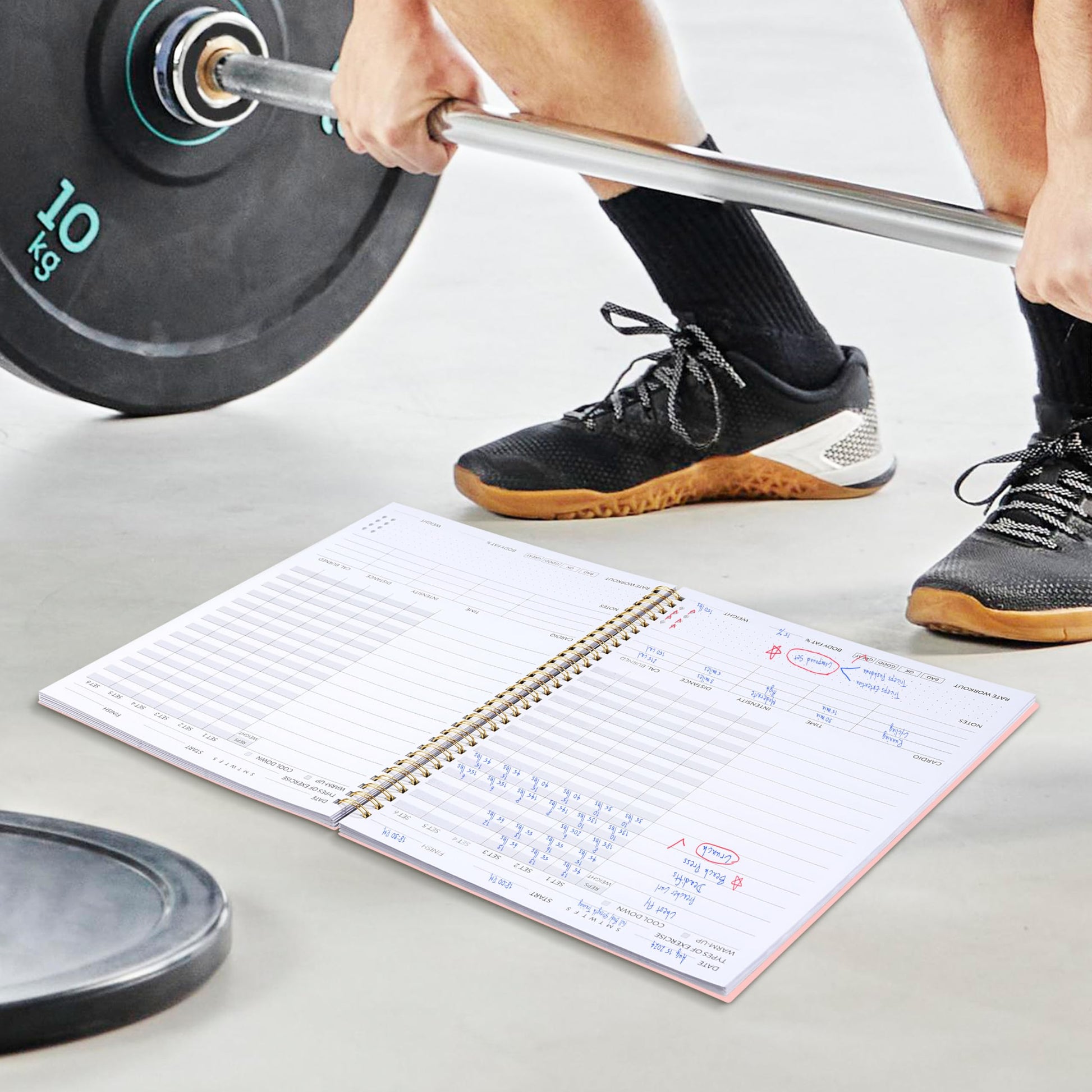 Fitness Journal Workout Planner for Women & Men, A5 (6.4" x 8.3") Workout Journal Log Book Planner Gift for Track Gym Essentials, Home Workouts, Track Progress, Achieve Wellness Goals, Black - My Store