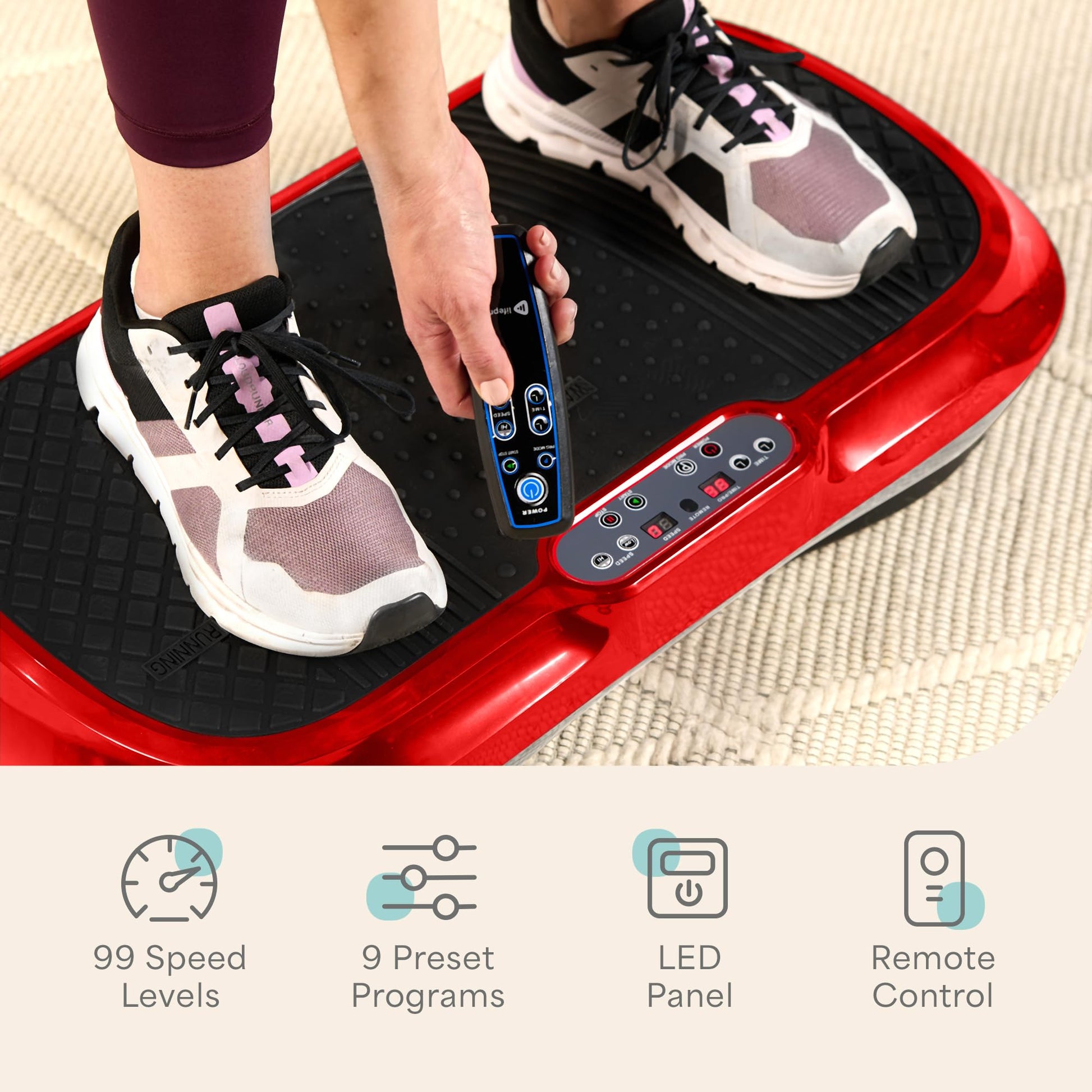 Lifepro Waver Vibration Plate Exercise Machine for Lymphatic Drainage, Muscle Activation, Full-Body Workout Vibrating Platform with Loop Bands, Fitness Equipment for Strength Toning & Fat Loss - My Store