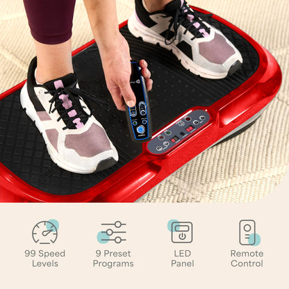 Lifepro Waver Vibration Plate Exercise Machine for Lymphatic Drainage, Muscle Activation, Full-Body Workout Vibrating Platform with Loop Bands, Fitness Equipment for Strength Toning & Fat Loss - My Store