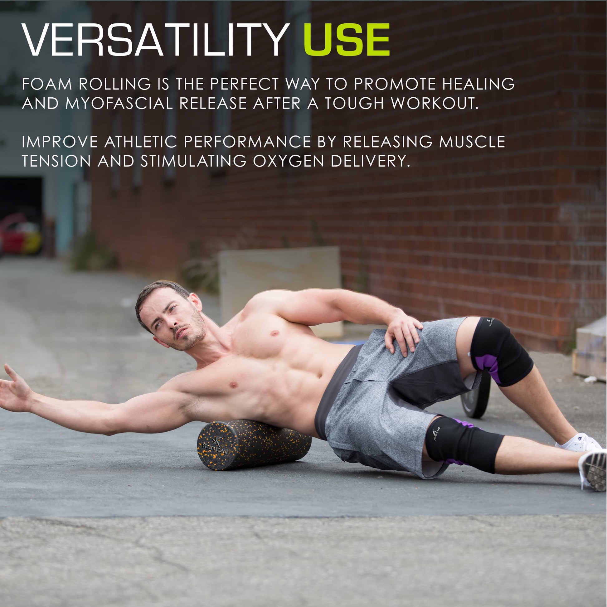 ProsourceFit High Density Foam Rollers, Firm Full Body Athletic Massage Tool for Back Stretching, Yoga, Pilates, Post Workout Muscle Recuperation - My Store