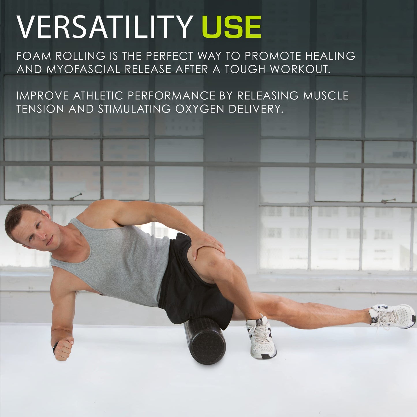 ProsourceFit High Density Foam Rollers, Firm Full Body Athletic Massage Tool for Back Stretching, Yoga, Pilates, Post Workout Muscle Recuperation - My Store