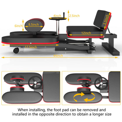 Rigel Leg Stretcher, 220LBS Leg Stretch Machine, Heavy Duty Steel Frame Equipment Splits Machine, Leg Stretching Training Machine for Home Gym Split Machine Training Fitness