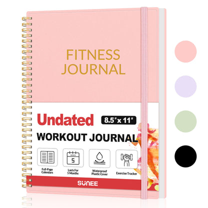 Fitness Journal Workout Planner for Women & Men, A5 (6.4" x 8.3") Workout Journal Log Book Planner Gift for Track Gym Essentials, Home Workouts, Track Progress, Achieve Wellness Goals, Black - My Store