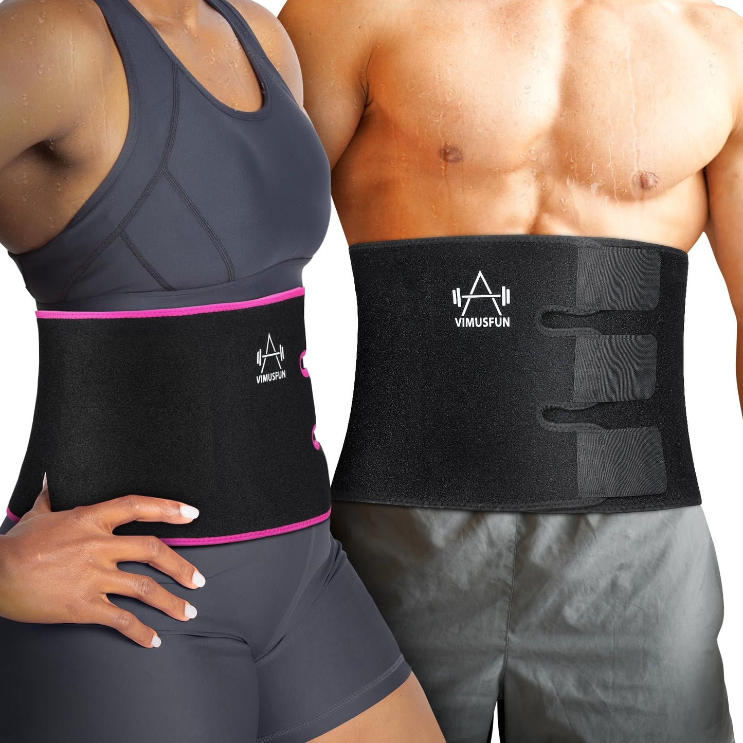 Waist Trimmer Belt Men Sweat Band Stomach Wrap, Waist Trainer for Women Workout