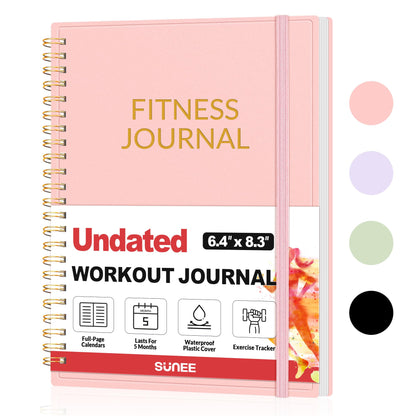 Fitness Journal Workout Planner for Women & Men, A5 (6.4" x 8.3") Workout Journal Log Book Planner Gift for Track Gym Essentials, Home Workouts, Track Progress, Achieve Wellness Goals, Black - My Store
