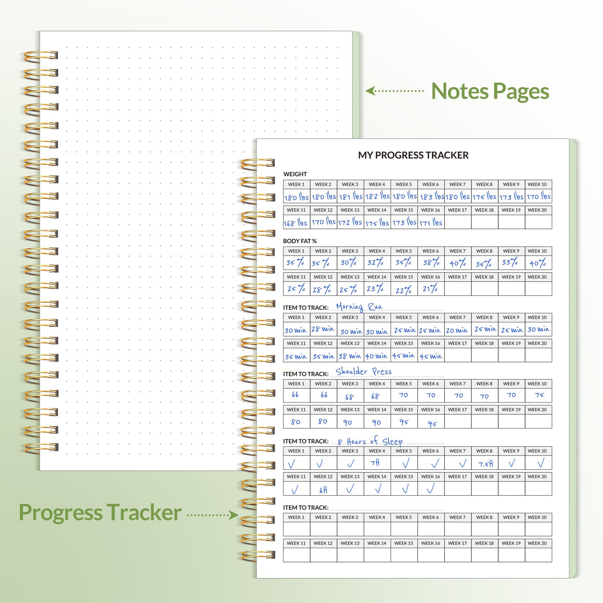 Fitness Journal Workout Planner for Women & Men, A5 (6.4" x 8.3") Workout Journal Log Book Planner Gift for Track Gym Essentials, Home Workouts, Track Progress, Achieve Wellness Goals, Black - My Store
