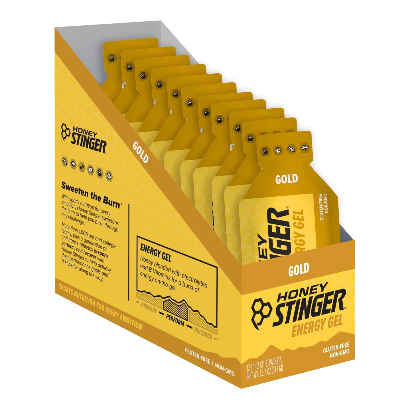 Honey Stinger Organic Fruit Smoothie Energy Gel, Gluten Free & Caffeine Free, for Exercise, Running and Performance, Sports Nutrition for Home & Gym, Pre and Mid Workout, 12 Pack, 13.2 Ounce