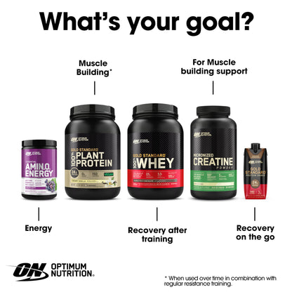 Optimum Nutrition Amino Energy - Pre Workout with Green Tea, BCAA, Amino Acids, Keto Friendly, Green Coffee Extract, Energy Powder - Concord Grape, 65 Servings (Packaging May Vary)