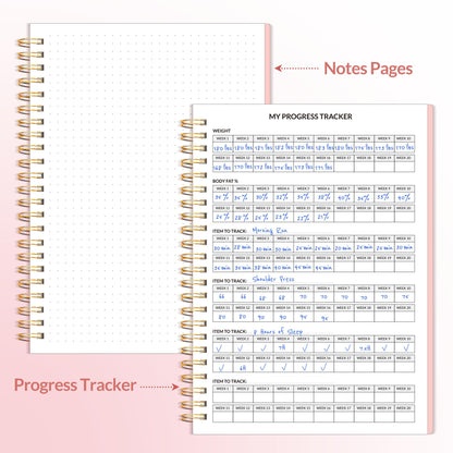 Fitness Journal Workout Planner for Women & Men, A5 (6.4" x 8.3") Workout Journal Log Book Planner Gift for Track Gym Essentials, Home Workouts, Track Progress, Achieve Wellness Goals, Black - My Store