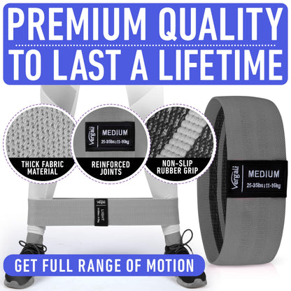 Resistance Bands for Working Out with Workout Bands Guide. 4 Booty Bands for Women Men Fabric Elastic Bands for Exercise Bands Resistance Bands for Legs Bands for Working Out Hip Thigh Glute Bands Set - My Store