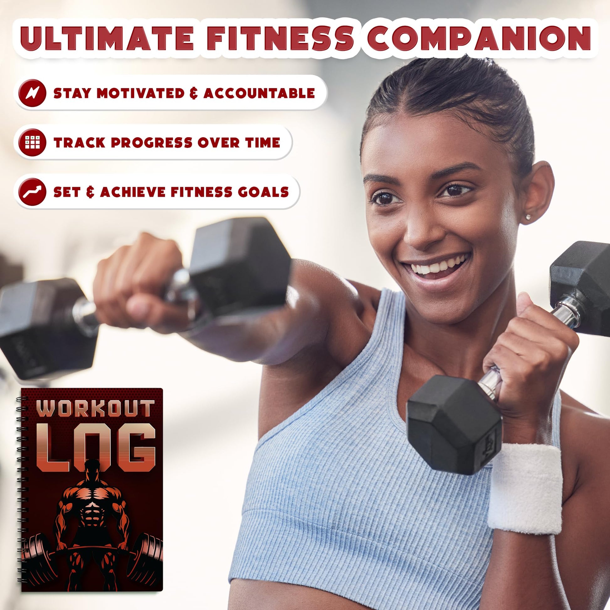 Workout Planner for Daily Fitness Tracking & Goals Setting - A5 Size, 6” x 8”, Charcoal Gray - Men & Women Personal Home & Gym Training Diary - Log Book Journal - by Workout Log Gym - My Store