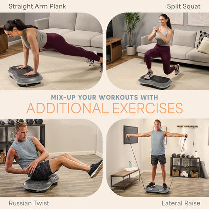 Lifepro Waver Vibration Plate Exercise Machine for Lymphatic Drainage, Muscle Activation, Full-Body Workout Vibrating Platform with Loop Bands, Fitness Equipment for Strength Toning & Fat Loss - My Store