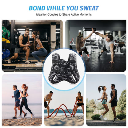 ZELUS Weighted Vest, 6lb/8lb/12lb/16lb/20lb/25lb/30lb Weight Vest with Reflective Stripe for Workout, Strength Training, Running, Fitness, Muscle Building, Weight Loss, Weightlifting - My Store