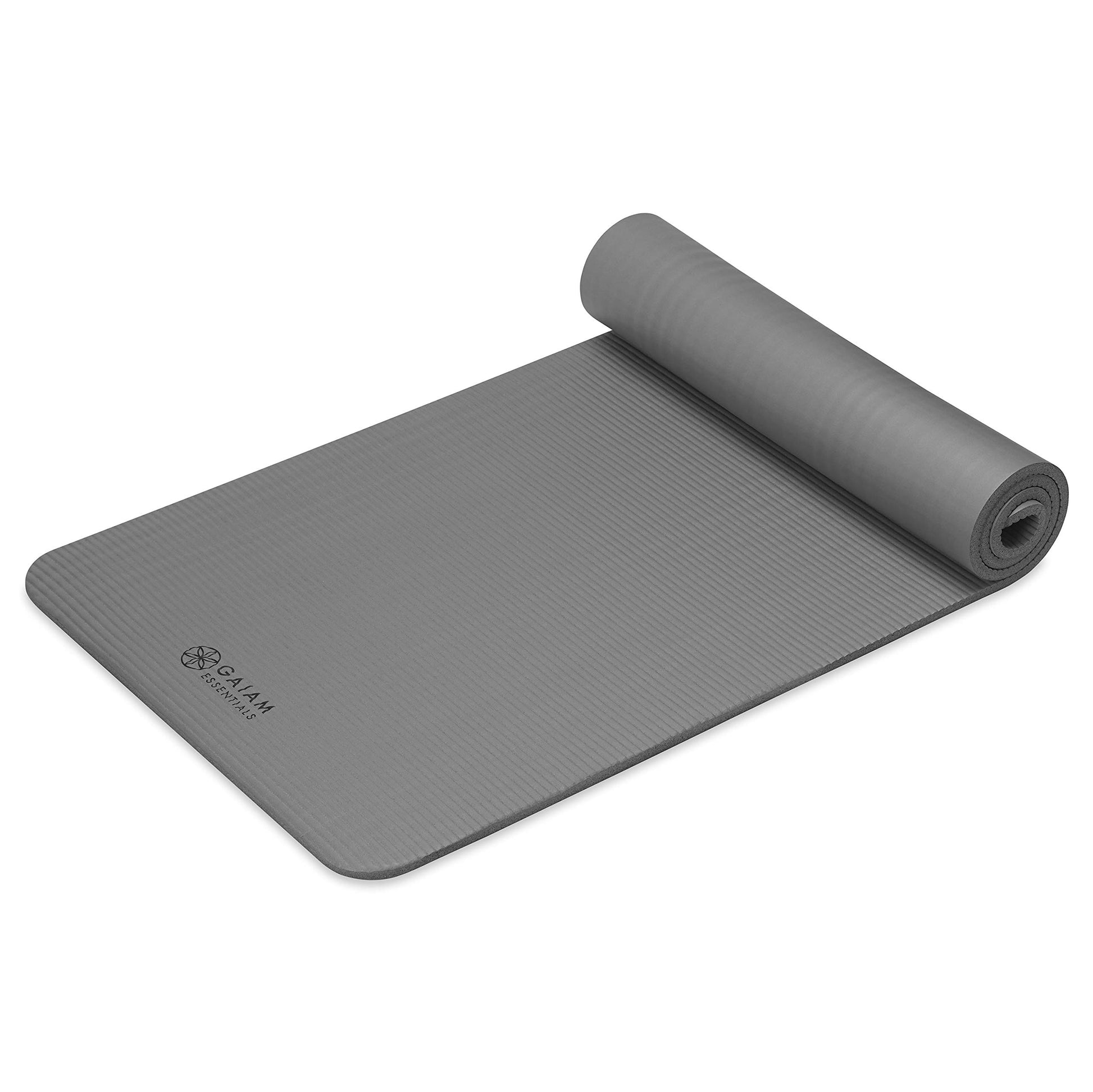 Gaiam Essentials Thick and Thin Yoga Mat Fitness & Exercise Mat with Easy-Cinch Carrier Strap - My Store