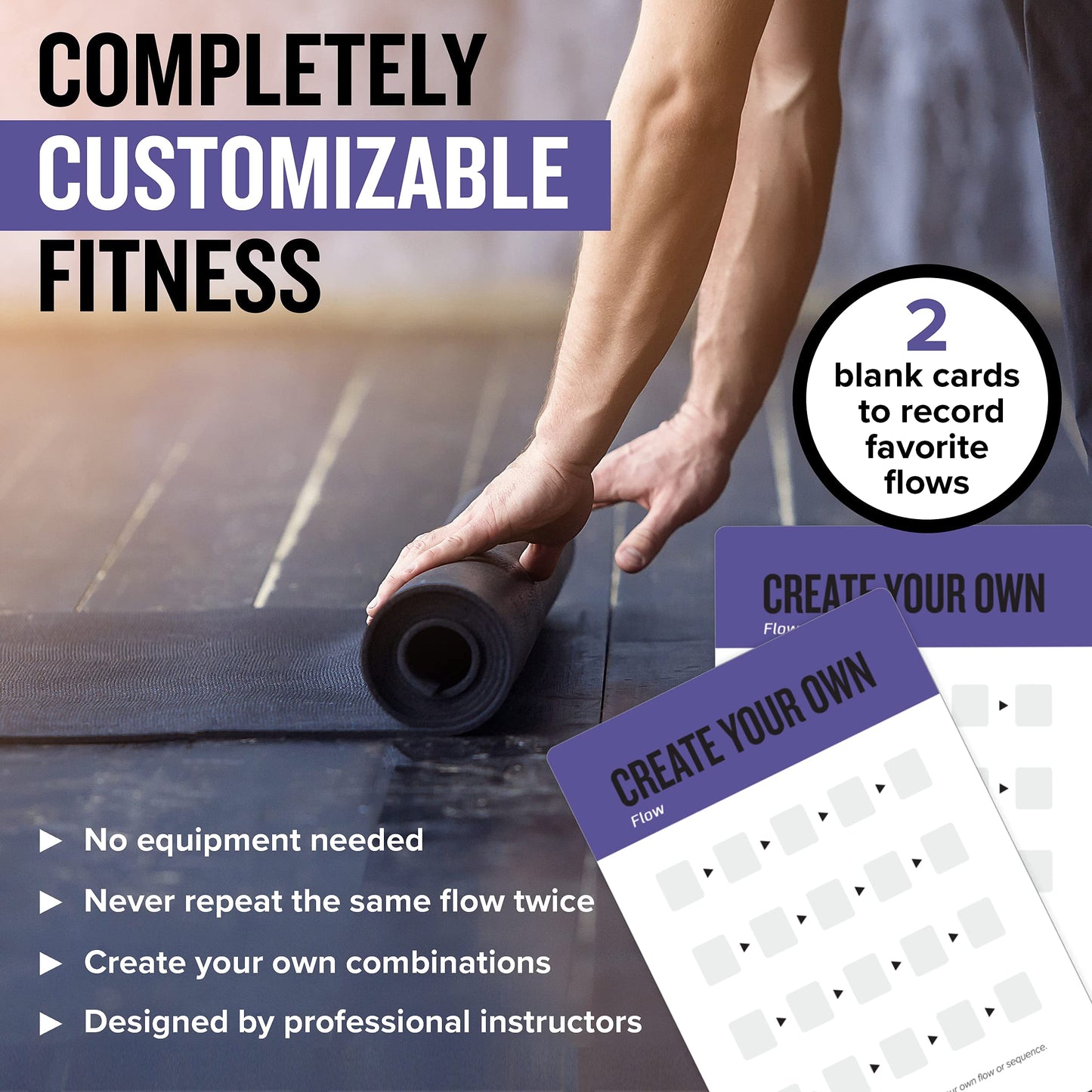 NewMe Fitness Stretching Workout Cards, Instructional Fitness Deck for Women & Men, Beginner Fitness Guide to Training Exercises at Home or Gym - My Store