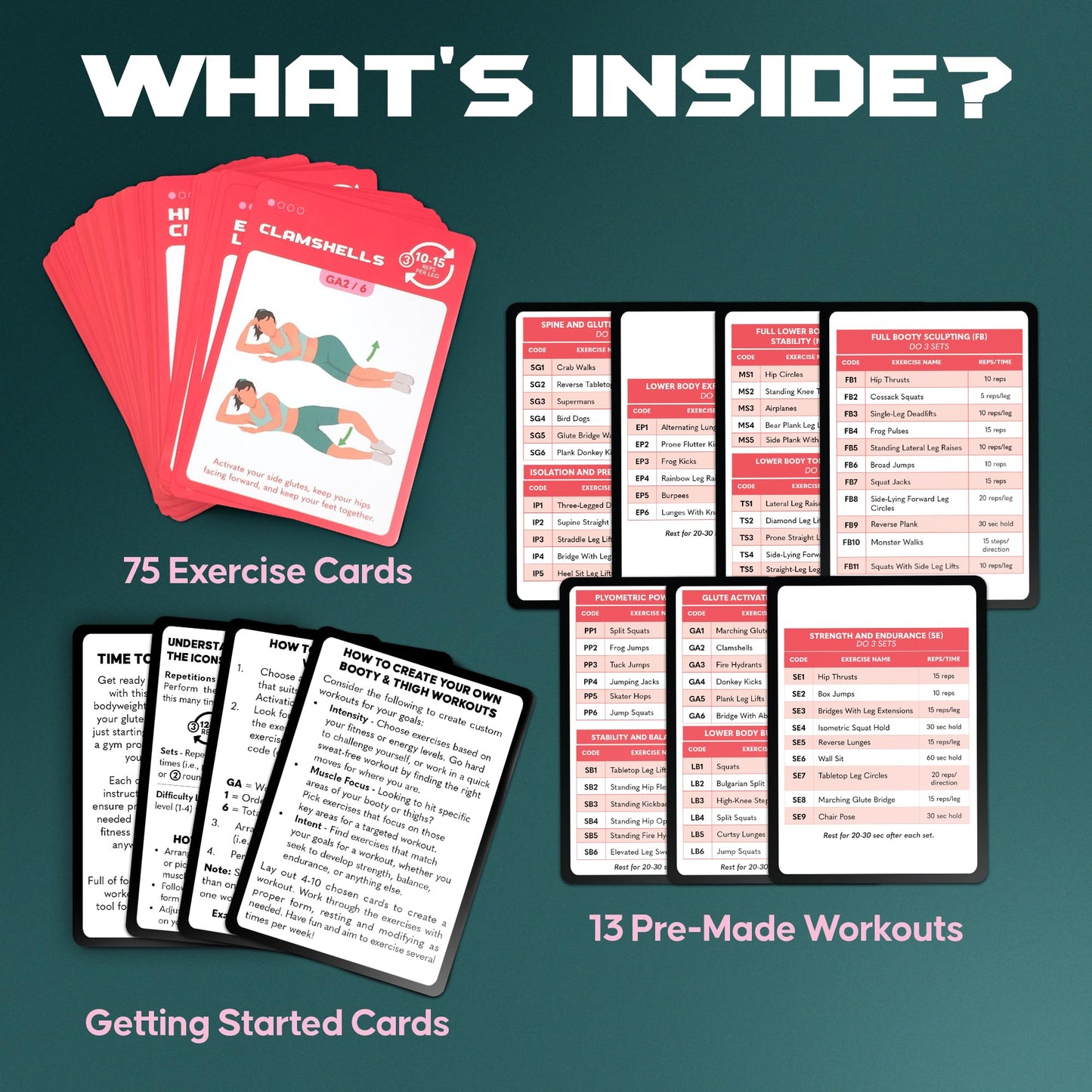 Abs and Core Exercise Cards – 75+ Workout Cards to Help Build Core Strength, Stability, Outdoor, Work from Home Fitness Workout - My Store