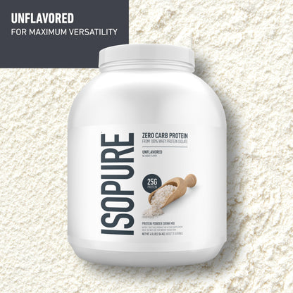 Isopure Zero Carb 100% Pure Whey Isolate Protein Powder, Lactose Free, Gluten Free, With Vitamins, Unflavored, 25g Protein Per Serving, 1 Lb, 16 Servings (Packaging May Vary) - My Store
