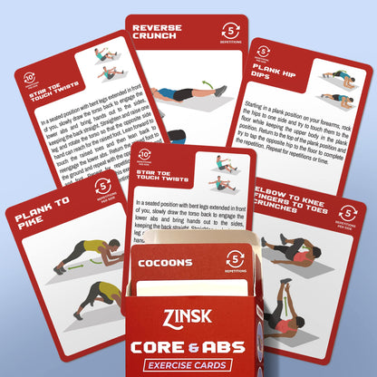 Abs and Core Exercise Cards – 75+ Workout Cards to Help Build Core Strength, Stability, Outdoor, Work from Home Fitness Workout - My Store