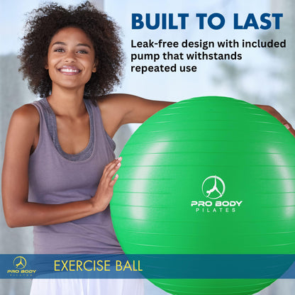 ProBody Pilates Exercise Ball - Multiple Sizes Gym Grade Balance Ball for Fitness, Yoga, Workout, Pregnancy & Physical Therapy - My Store