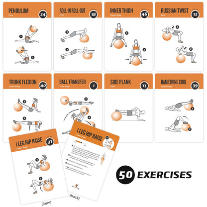 NewMe Fitness Stretching Workout Cards, Instructional Fitness Deck for Women & Men, Beginner Fitness Guide to Training Exercises at Home or Gym - My Store