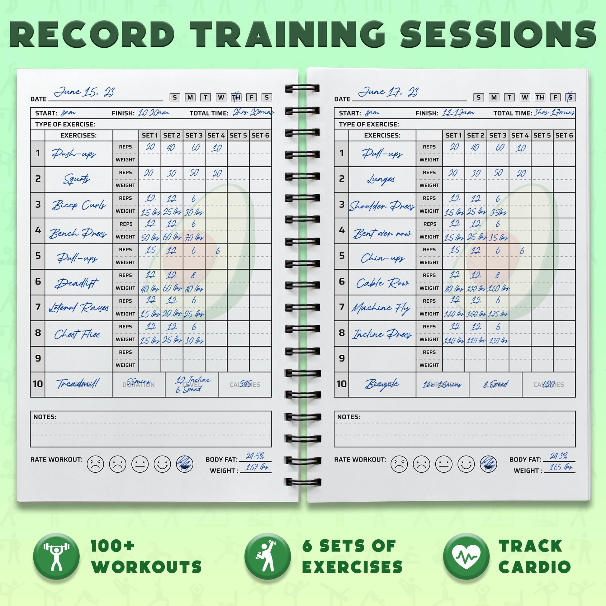 Workout Planner for Daily Fitness Tracking & Goals Setting - A5 Size, 6” x 8”, Charcoal Gray - Men & Women Personal Home & Gym Training Diary - Log Book Journal - by Workout Log Gym - My Store