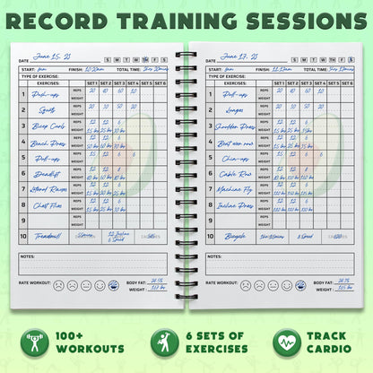 Workout Planner for Daily Fitness Tracking & Goals Setting - A5 Size, 6” x 8”, Charcoal Gray - Men & Women Personal Home & Gym Training Diary - Log Book Journal - by Workout Log Gym - My Store