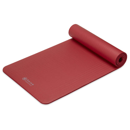 Gaiam Essentials Thick and Thin Yoga Mat Fitness & Exercise Mat with Easy-Cinch Carrier Strap - My Store