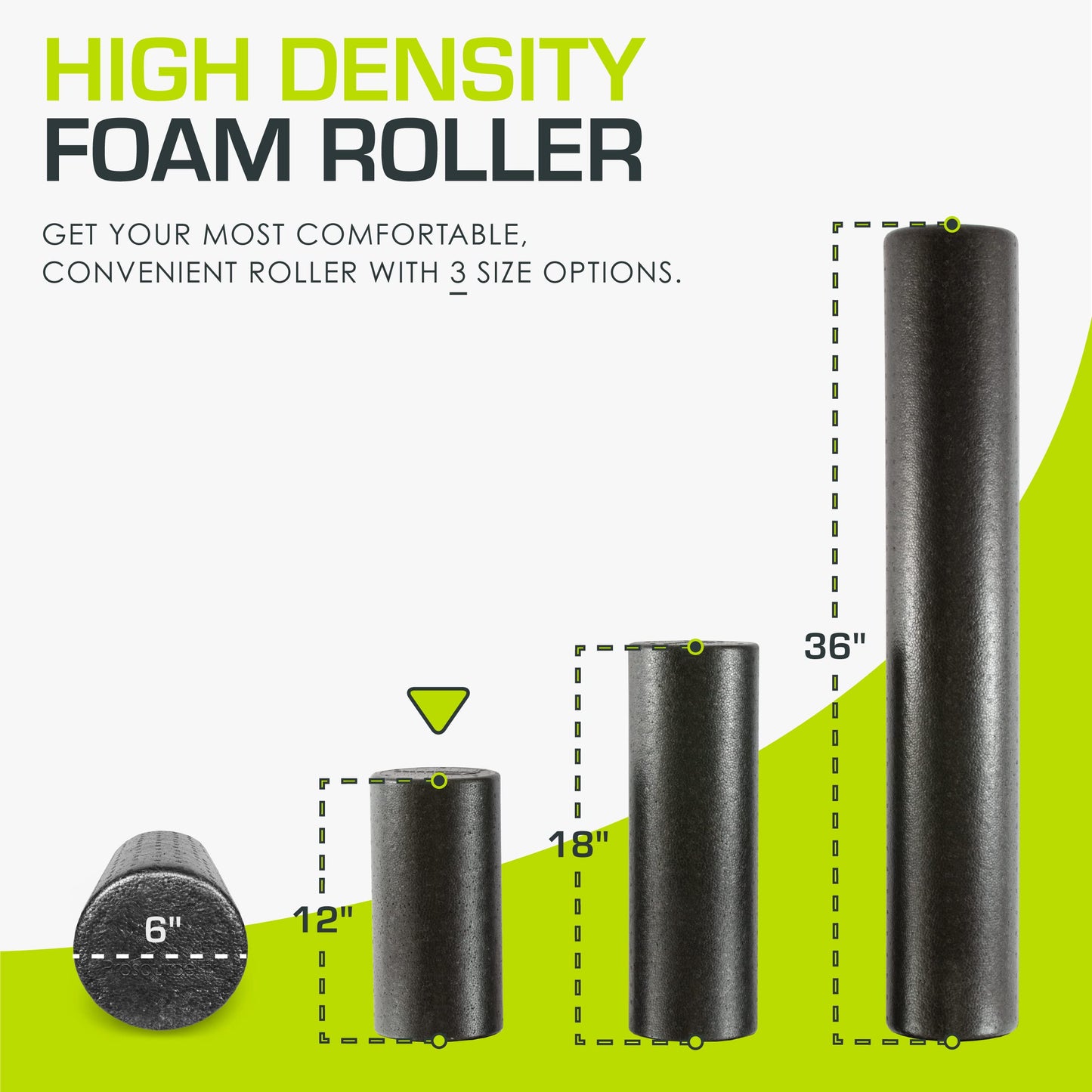 ProsourceFit High Density Foam Rollers, Firm Full Body Athletic Massage Tool for Back Stretching, Yoga, Pilates, Post Workout Muscle Recuperation - My Store