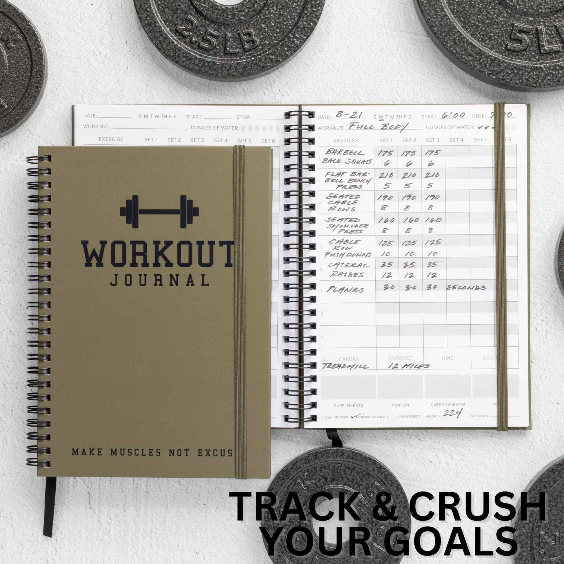 The Ultimate Fitness Journal for Tracking and Crushing Your Gym Goals - Detailed Workout Planner & Log Book For Men and Women - Great Gym Accessories With Calendar, Nutrition & Progress Tracker - My Store