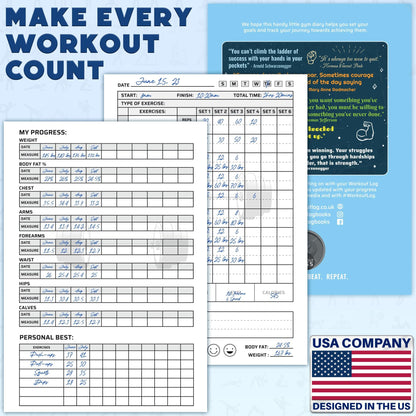 Workout Planner for Daily Fitness Tracking & Goals Setting - A5 Size, 6” x 8”, Charcoal Gray - Men & Women Personal Home & Gym Training Diary - Log Book Journal - by Workout Log Gym - My Store