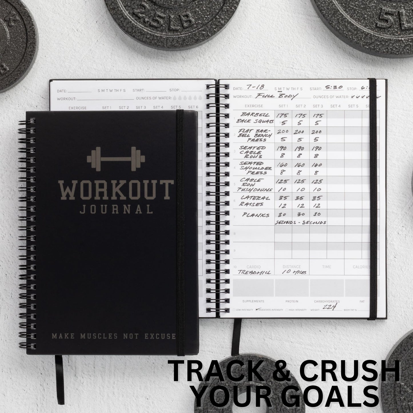 The Ultimate Fitness Journal for Tracking and Crushing Your Gym Goals - Detailed Workout Planner & Log Book For Men and Women - Great Gym Accessories With Calendar, Nutrition & Progress Tracker - My Store