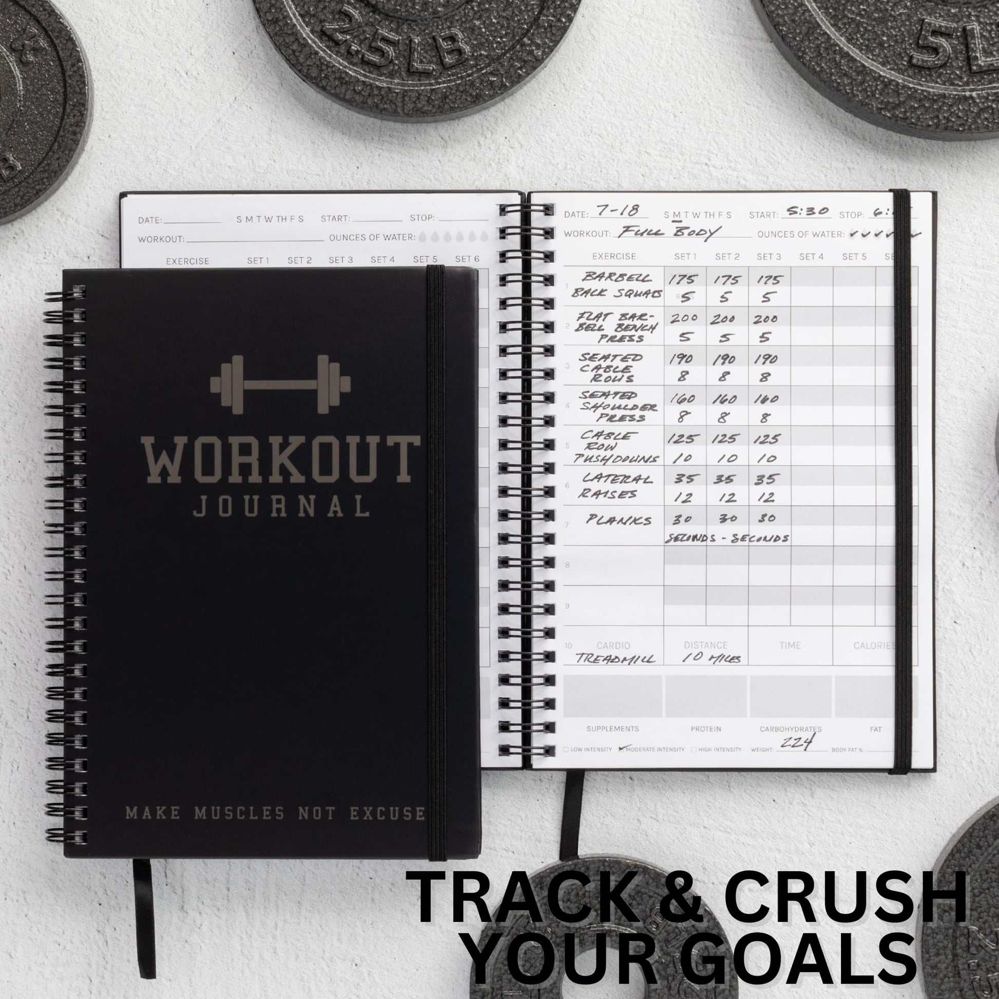 The Ultimate Fitness Journal for Tracking and Crushing Your Gym Goals - Detailed Workout Planner & Log Book For Men and Women - Great Gym Accessories With Calendar, Nutrition & Progress Tracker - My Store
