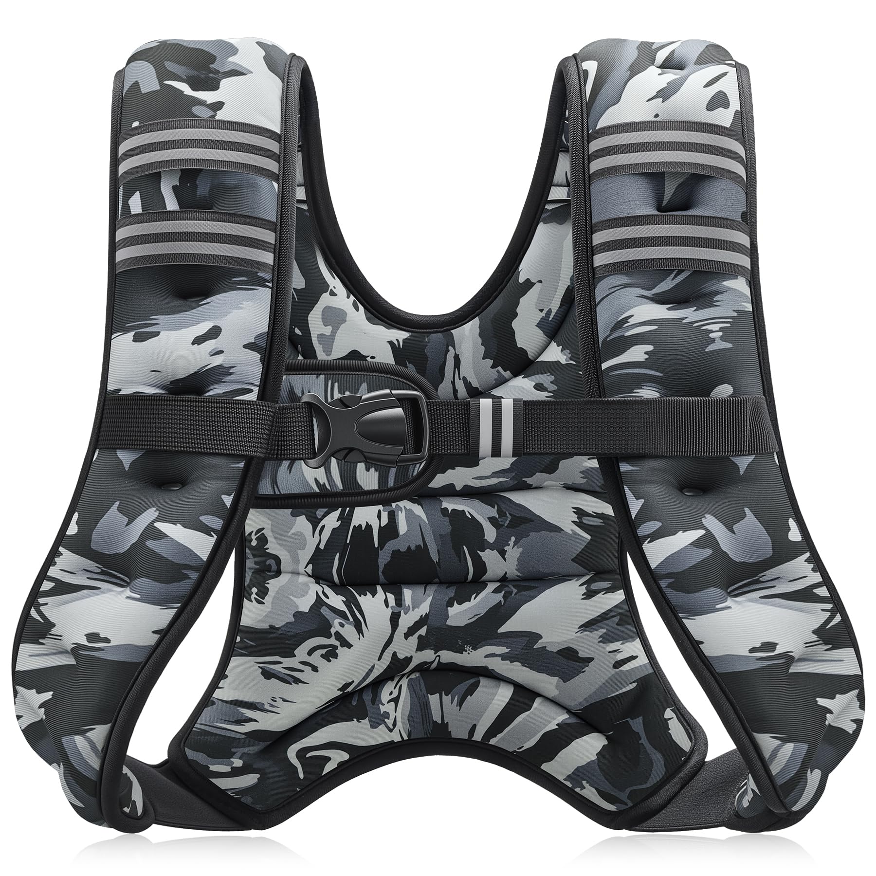 ZELUS Weighted Vest, 6lb/8lb/12lb/16lb/20lb/25lb/30lb Weight Vest with Reflective Stripe for Workout, Strength Training, Running, Fitness, Muscle Building, Weight Loss, Weightlifting - My Store