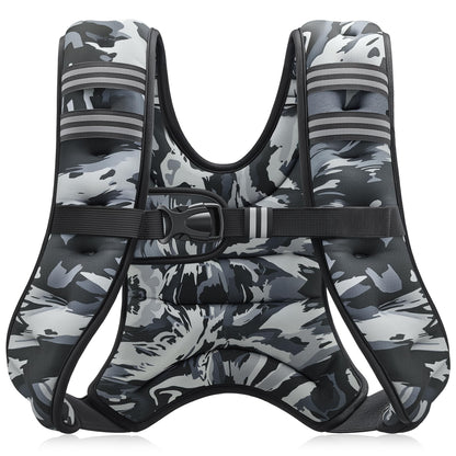 ZELUS Weighted Vest, 6lb/8lb/12lb/16lb/20lb/25lb/30lb Weight Vest with Reflective Stripe for Workout, Strength Training, Running, Fitness, Muscle Building, Weight Loss, Weightlifting - My Store