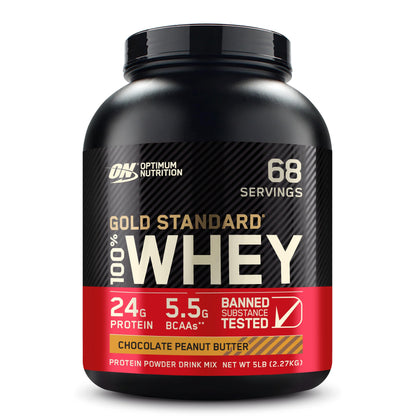 Optimum Nutrition Gold Standard 100% Whey Protein Powder, Double Rich Chocolate, 5 Pound (Packaging May Vary) - My Store