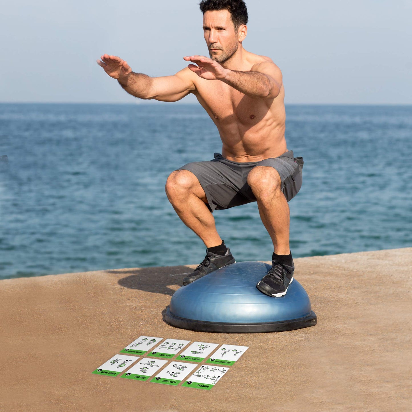 NewMe Fitness Stretching Workout Cards, Instructional Fitness Deck for Women & Men, Beginner Fitness Guide to Training Exercises at Home or Gym - My Store