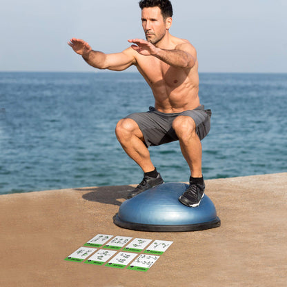 NewMe Fitness Stretching Workout Cards, Instructional Fitness Deck for Women & Men, Beginner Fitness Guide to Training Exercises at Home or Gym - My Store