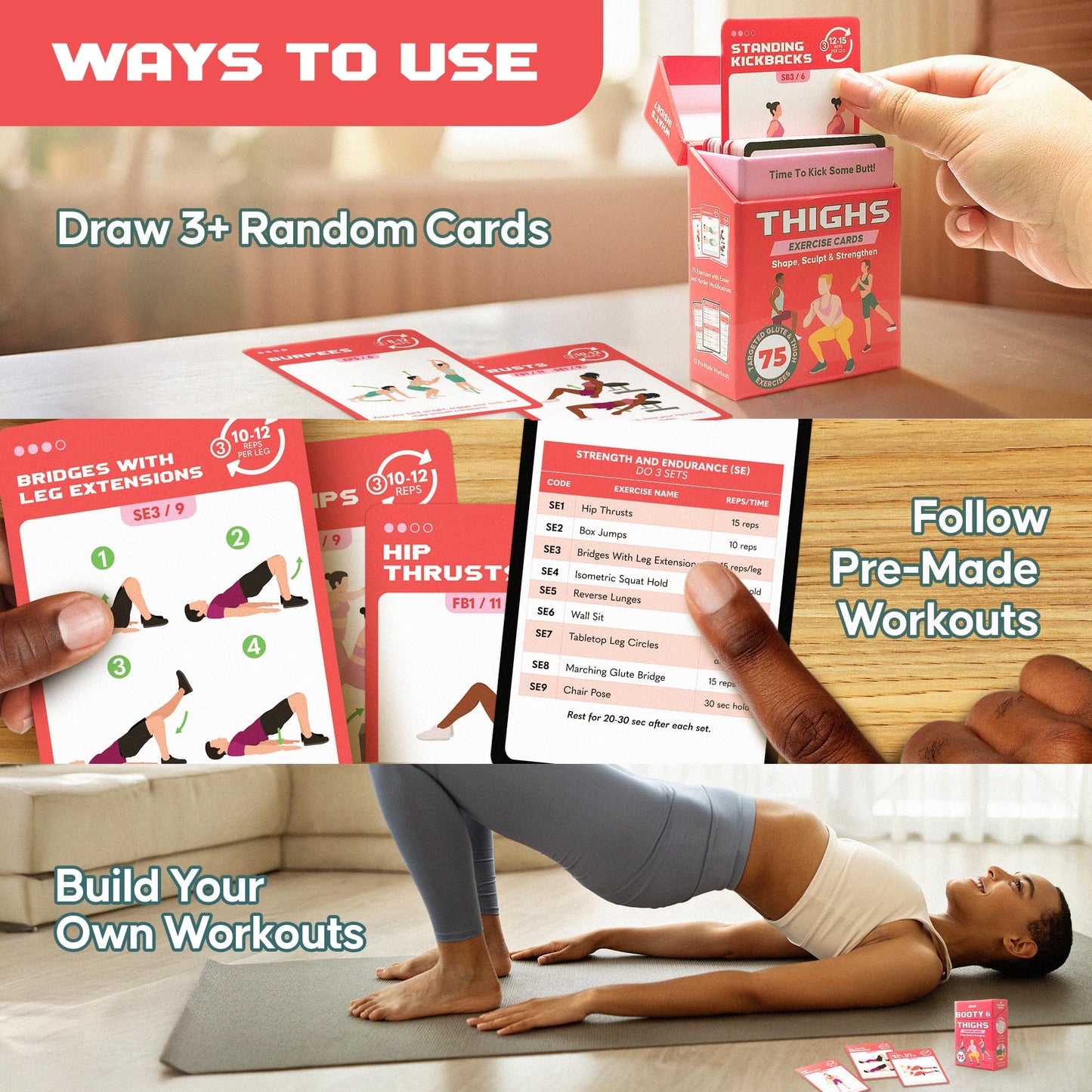 Abs and Core Exercise Cards – 75+ Workout Cards to Help Build Core Strength, Stability, Outdoor, Work from Home Fitness Workout - My Store