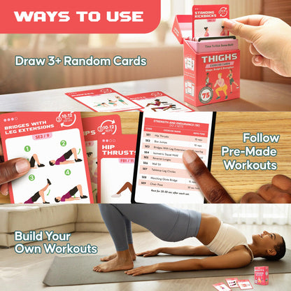 Abs and Core Exercise Cards – 75+ Workout Cards to Help Build Core Strength, Stability, Outdoor, Work from Home Fitness Workout - My Store