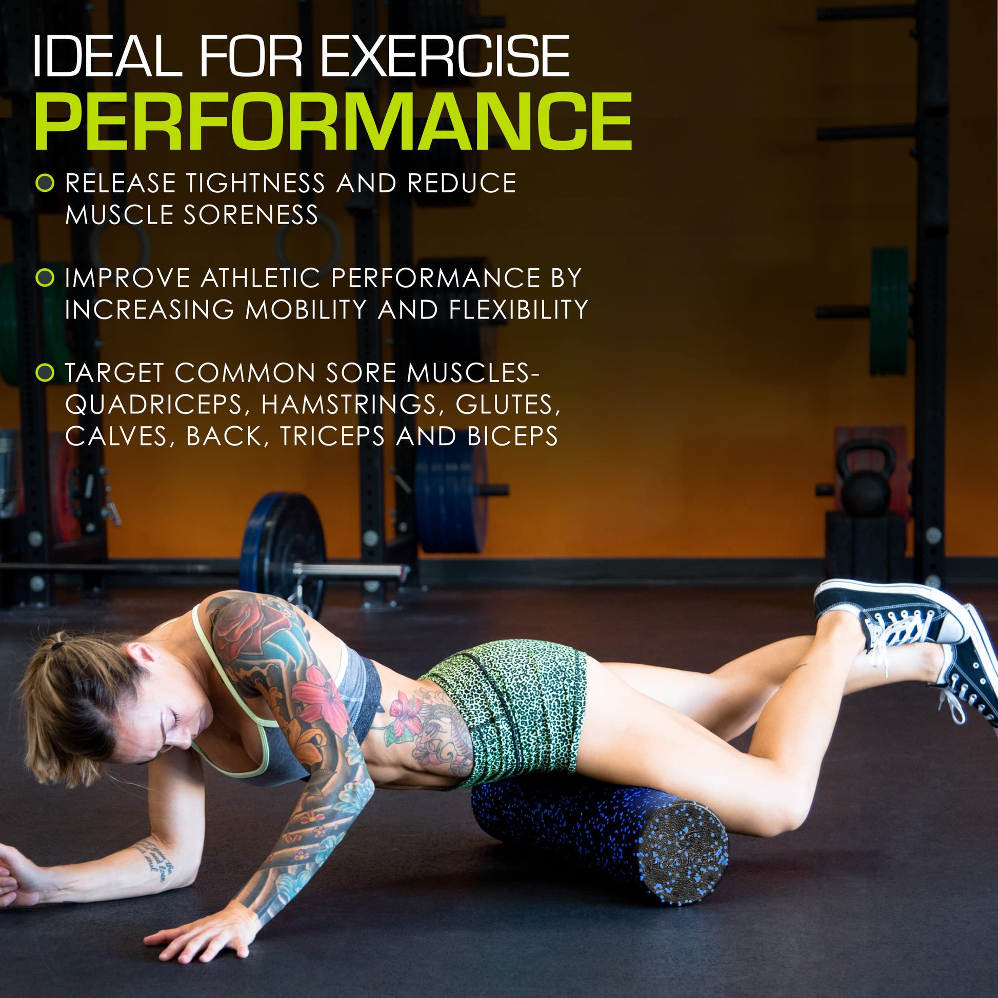 ProsourceFit High Density Foam Rollers, Firm Full Body Athletic Massage Tool for Back Stretching, Yoga, Pilates, Post Workout Muscle Recuperation - My Store