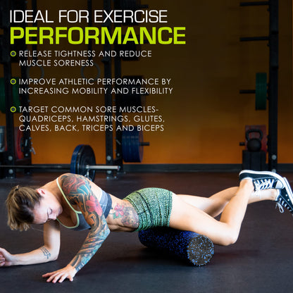 ProsourceFit High Density Foam Rollers, Firm Full Body Athletic Massage Tool for Back Stretching, Yoga, Pilates, Post Workout Muscle Recuperation - My Store