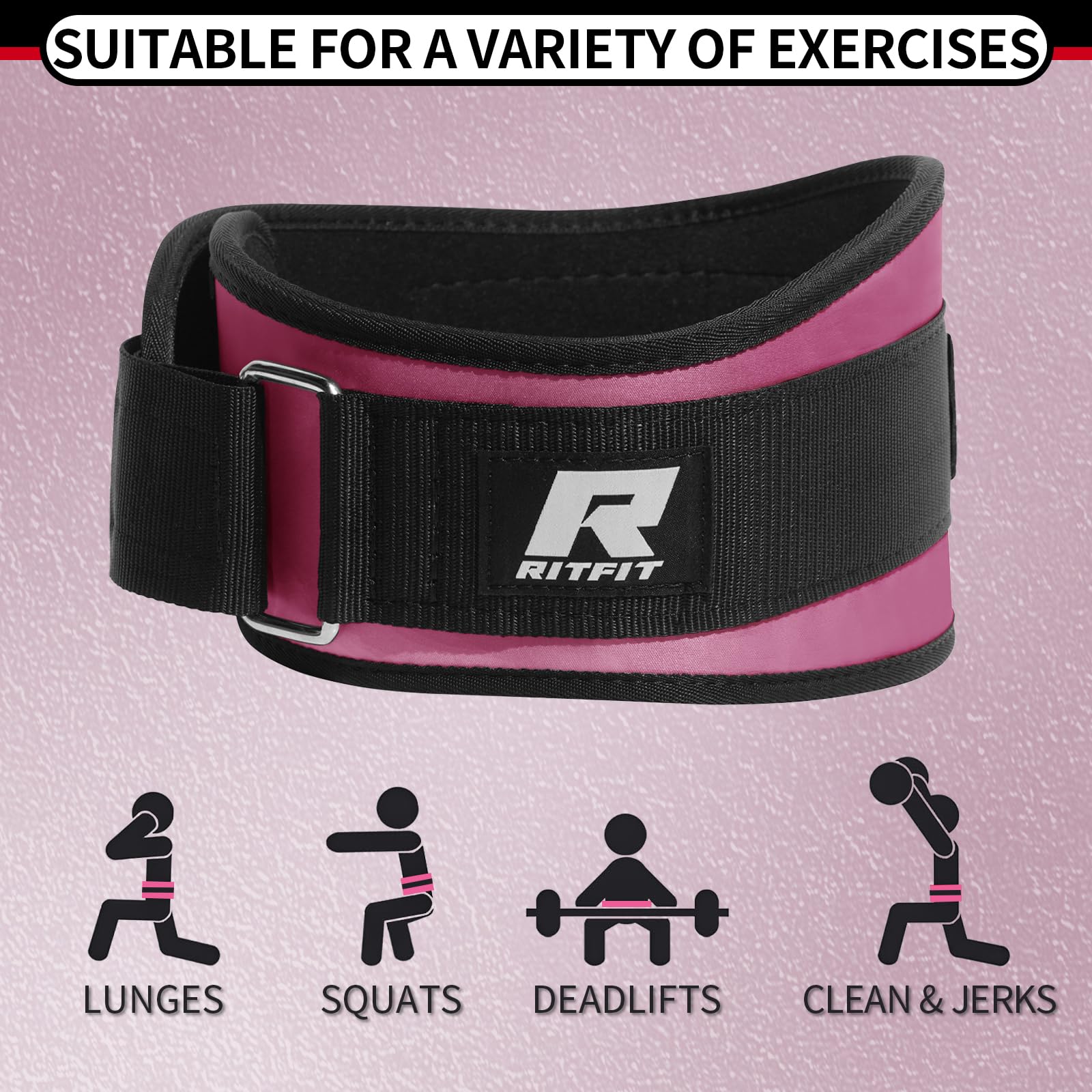 RitFit Weight Lifting Belt - Great for Squats, Lunges, Deadlift, Thrusters - Men and Women - 6 Inch Black/Camouflage - My Store