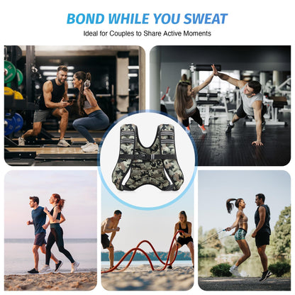 ZELUS Weighted Vest, 6lb/8lb/12lb/16lb/20lb/25lb/30lb Weight Vest with Reflective Stripe for Workout, Strength Training, Running, Fitness, Muscle Building, Weight Loss, Weightlifting - My Store