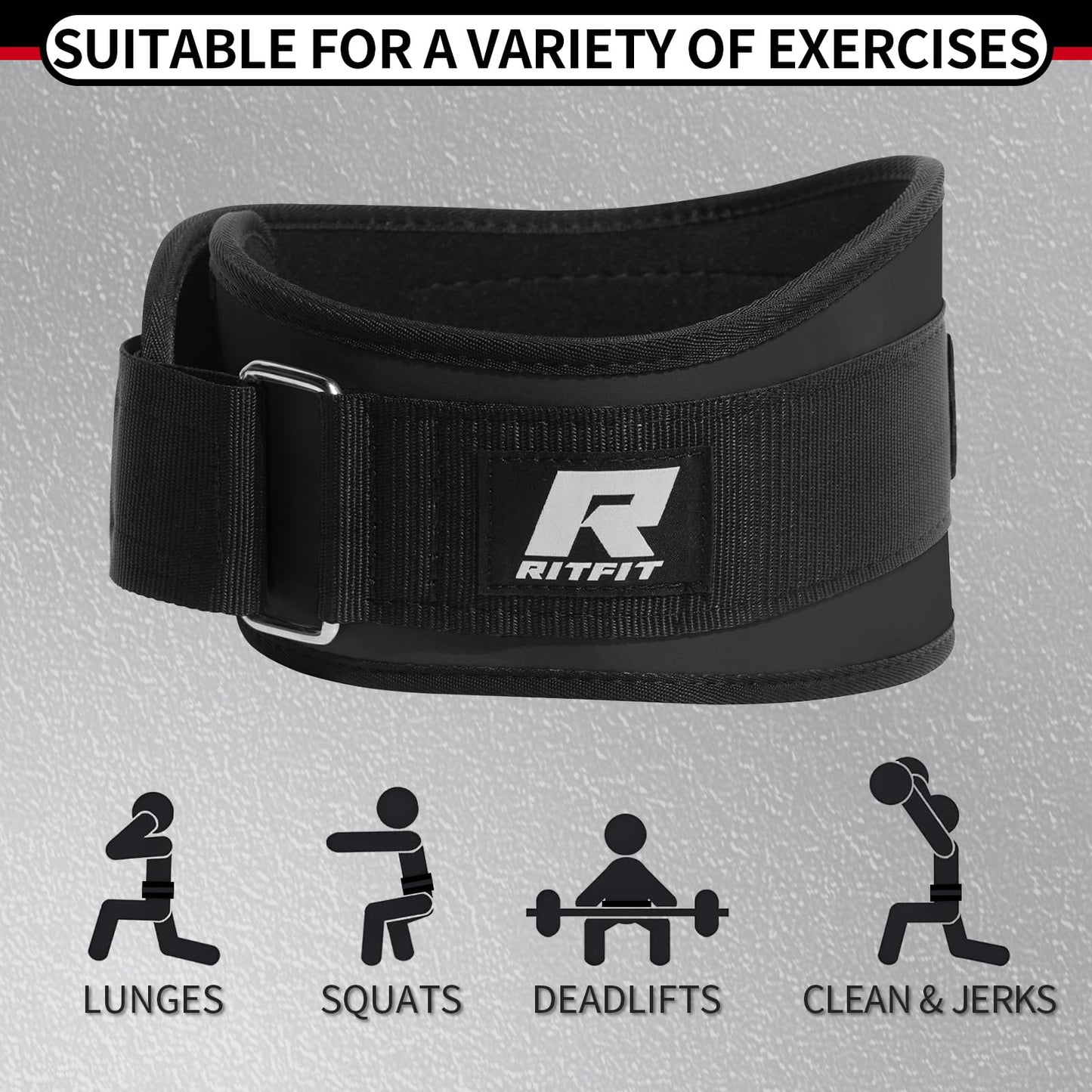 RitFit Weight Lifting Belt - Great for Squats, Lunges, Deadlift, Thrusters - Men and Women - 6 Inch Black/Camouflage - My Store