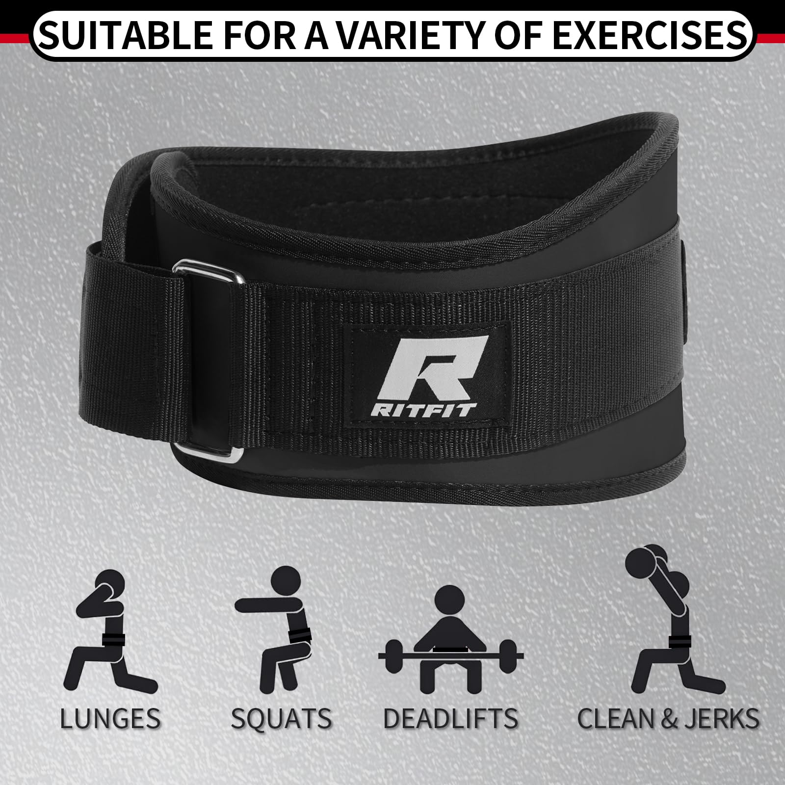 RitFit Weight Lifting Belt - Great for Squats, Lunges, Deadlift, Thrusters - Men and Women - 6 Inch Black/Camouflage - My Store