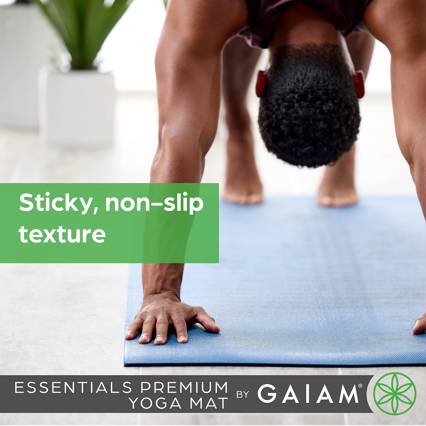 Gaiam Essentials Thick and Thin Yoga Mat Fitness & Exercise Mat with Easy-Cinch Carrier Strap - My Store