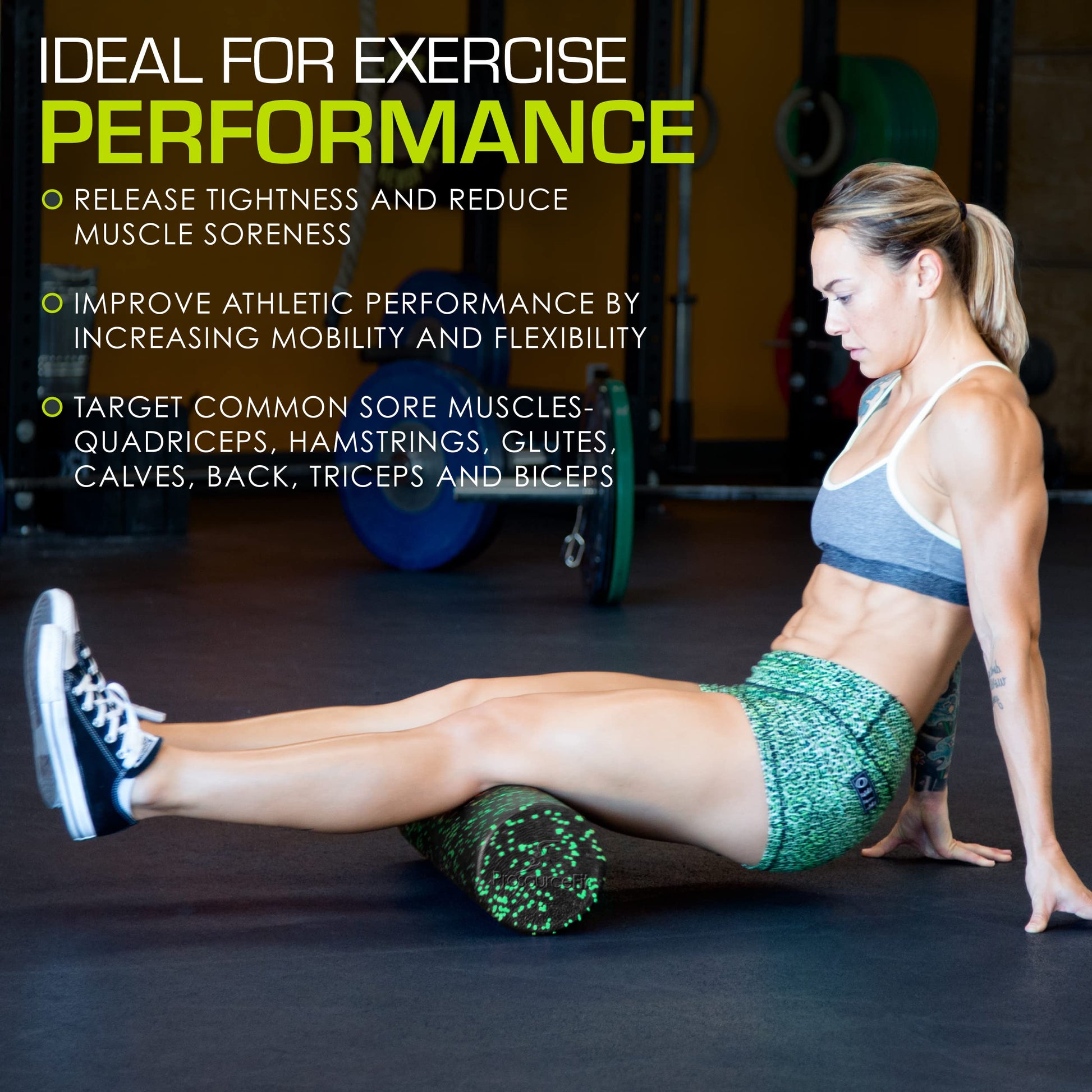 ProsourceFit High Density Foam Rollers, Firm Full Body Athletic Massage Tool for Back Stretching, Yoga, Pilates, Post Workout Muscle Recuperation - My Store