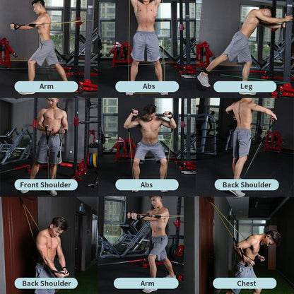 WHATAFIT Resistance Bands, Exercise Bands，Resistance Bands for Working Out, Work Out Bands with Handles for Men and Women Fitness, Strength Training Home Gym Equipment - My Store